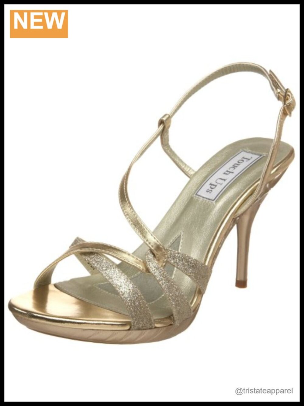 Women's Fortuna Platform Slingback Sandal Open Toe High Heel Formal Glitter